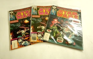 STAR WARS Comics Lot of 3 #4 RP #6 RP #6 1'st Print Marvel 1977 okay with issues - Picture 1 of 6