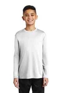 Port & Company PC380YLS Youth Long Sleeve Moisture Wicking Performance T-Shirt - Picture 1 of 8
