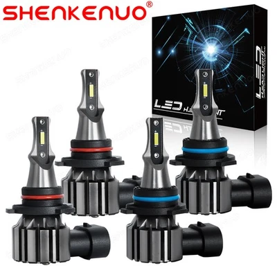 Combo 4x Faro LED Blanco KIT HI-LO Para Chevrolet K2500 Suburban 1992-1999 Foto 1 de 4