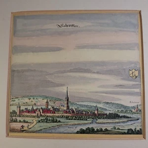 Matthäus Merien farbige Kupferstichradierung der Therme Bad Salzuflen 1702 - Bild 1 von 14