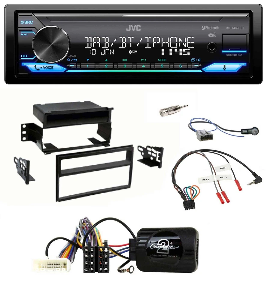 JVC Bluetooth DAB USB Lenkrad Autoradio für Nissan Tiida Versa 07-11 C11 piano - Bild 1 von 4