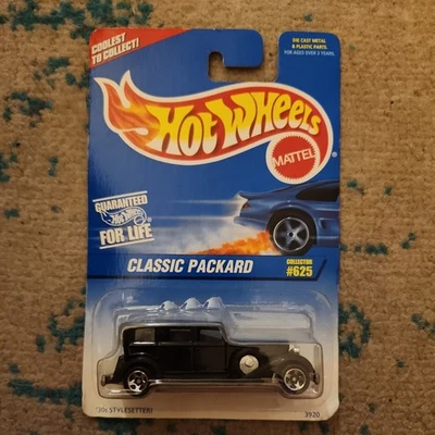 Tarjeta azul Packard clásica negra Hot Wheels 1996 Collector #625 Foto 1 de 2