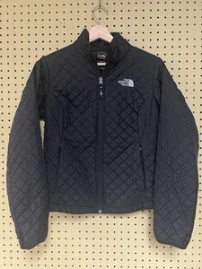 The North Face Jacket Womens S/P Black Pockets Insulated Full Zip Quilted Puffer - Picture 1 of 9