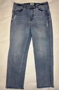 Jeans Kensie vintage Luxe donna vita alta stovepipe blu orlo grezzo denim taglia 10/30 - Foto 1 di 7