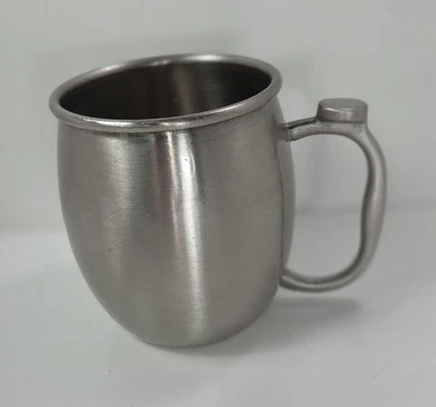 Taza mula Moscú acero inoxidable acabado mate sin marca Foto 1 de 4