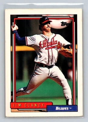 1992 Topps #279 Jim Clancy Atlanta Braves Baseball Card - Image 1 of 2