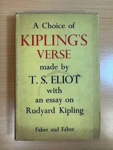 A Choice of Kipling's Verse by T. S. Eliot 1957 Hardcover Faber and Faber - Picture 1 of 5