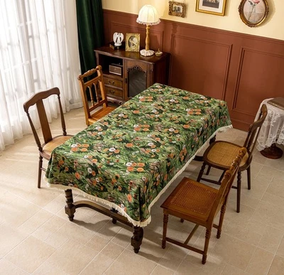 Bohemian Geometric Flower Dandelion Butterfly Tablecloth Dining Table Cover Gift - Image 1 of 4