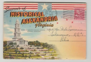 Virginia, Aexandria histórica, carpeta de recuerdo de lino/multi vistas - Imagen 1 de 1