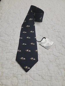 Silk Ravens Tie Mens Licensed Neck Ties Baltimore Ravens Neckties NWT 3606 - Picture 1 of 5