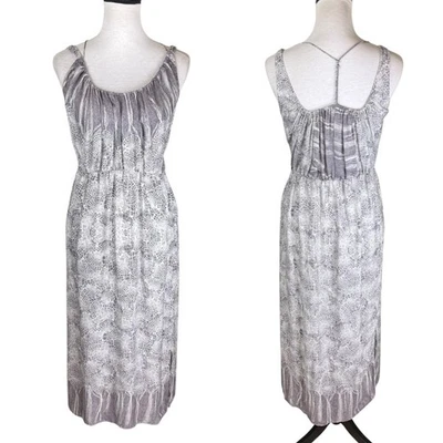 Vestido midi Anthropologie PS A Common Thread Orbweaver gris 100 % seda sin mangas Foto 1 de 4