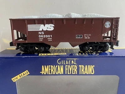 AMERICAN FLYER 6-48221 - S GAUGE - Norfolk Southern 2-Bay HOPPER - NEW in Box! - Image 1 of 4