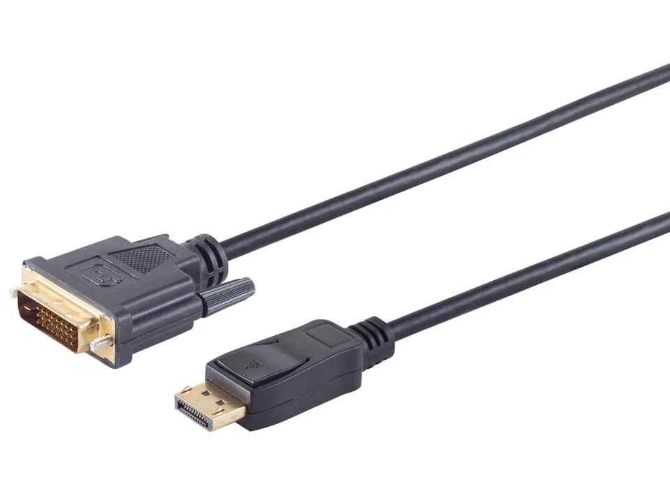 S-IMPULS 77492-1 Adapterkabel DisplayPort 20p  DVI-D 24+1 Stecker 1080p 2m - Bild 1 von 1
