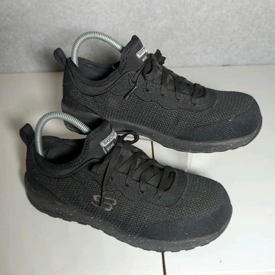 Zapatillas de trabajo de seguridad Skechers Bulkin Balran para mujer talla 8 punta comp 108033 negras Foto 1 de 4