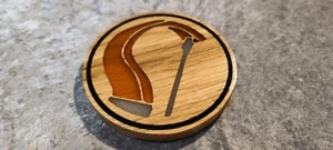 Handmade World of Warcraft Hunter Class Wooden Coaster – Epoxy Resin Filled - Picture 1 of 5