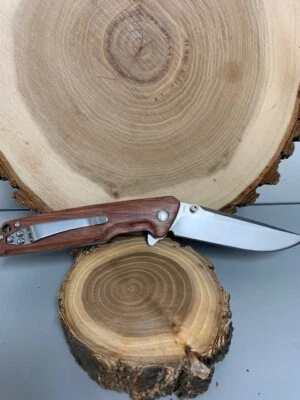 BOKER MAGNUM Slim Wood FOLDING KNIFE Wood Handle NEW in BOX