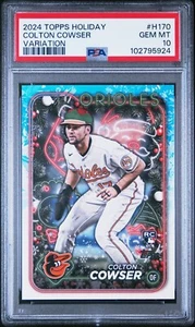 2024 Topps Holiday Colton Cowser Variation #H170 Rookie RC PSA 10 Gem Mint - Picture 1 of 2