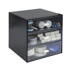 Desk Organizer with Drawer Desk Storage Box Plastic Office Stationery Supplie... - Picture 1 of 8