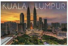 Kuala Lumpur Skyline at Sunset, Malaysia, Petronas Twin Towers - Modern Postcard