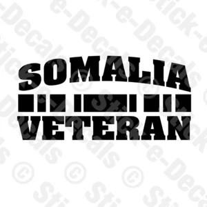SOMALIA VETERAN RIBBON Combat Military Vinyl Decal Car Truck Camper Motorcycle - Picture 1 of 2