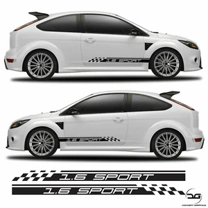 1.6 Sport Half Side Stripe Fits Ford Focus Mk2 2.5 Vinyl Decal Sticker Graphics - Picture 1 of 3