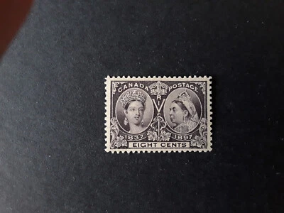 1897 Canada #56, Queen Victoria, Diamond Jubilee Issue, 8 cent, dark violet - Image 1 of 2