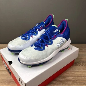 Under Armour Harper 8 Elite TPU weiß blau Herren 14 Baseball Stollen 3026591-101 - Bild 1 von 10