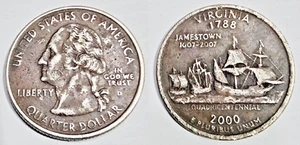 RARE 2000 Virginia 1788 (D) Quarter Dollar Jamestown 1607-2007 - Picture 1 of 3