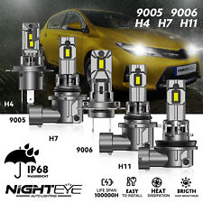 NIGHTEYE 2X H4 H7 H11 9005 9006 LED Scheinwerfer 70W 30000LM 6500K Halogen Weiß