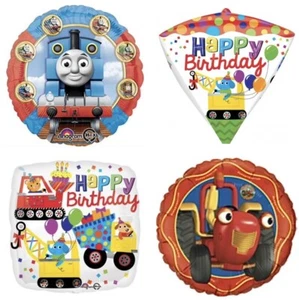 Thomas the Tank Engine Tractor Tom Construction Firetruck 18" Foil Mylar Balloon - Picture 1 of 6