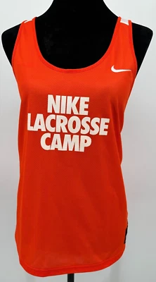 Nike Lacrosse Camp Mujer Pullover Reversible Corredor Espalda Tanque Grande Naranja Malla Foto 1 de 4