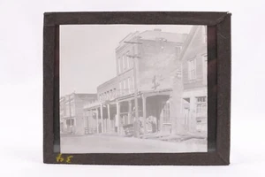 View along C Street Virginia City Nevada Magic Lantern Glass Slide - Picture 1 of 3