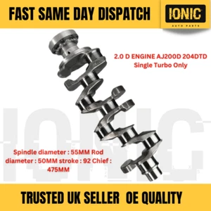 JAGUAR XE XF E/F-PACE RANGE ROVER DISCOVERY EVOQUE AJ200 204DTD 2.0 CRANKSHAFT - Picture 1 of 7