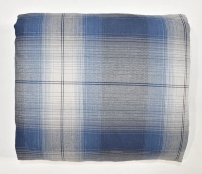 Funda nórdica Pottery Barn Teen Dylan a cuadros doble multi azul gris algodón orgánico Foto 1 de 4