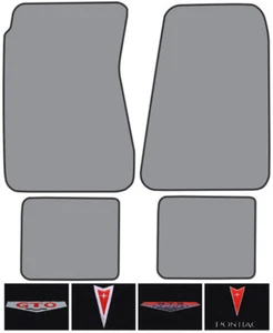 1966-1967 Pontiac GTO 4 Speed Loop Carpet Logo Floor Mat 4pc - Picture 1 of 15