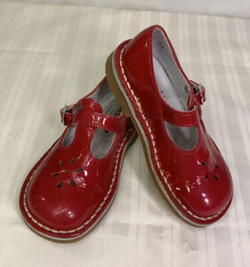 Aster Girl 23 US 7 Mary Janes Red Patent Leather Buckle Toddler T Strap Shoes