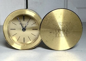 Vintage Tiffany & Co Swiss Made Brass Manual Alarm Wind Clock Travel Glow Dark - Picture 1 of 6