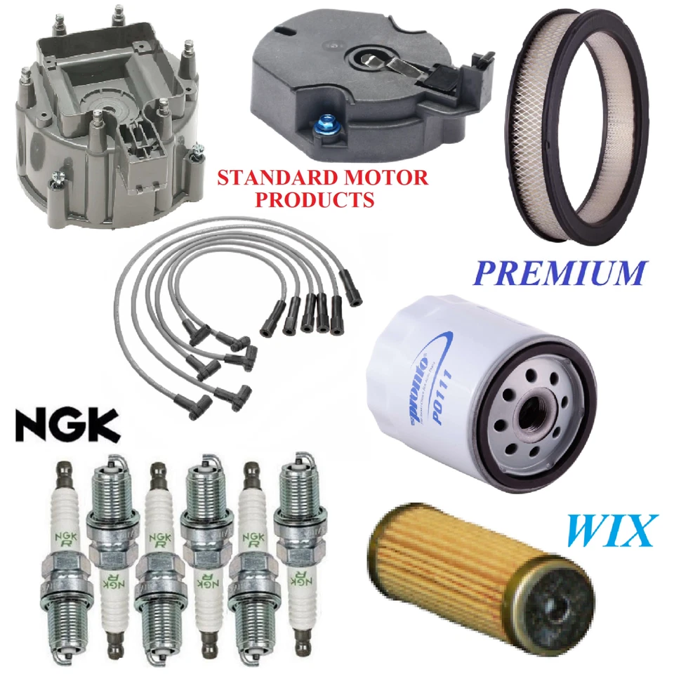 Tune Up Kit Air Oil Fuel Filters Wire Plugs For CADILLAC SEVILLE V6 4.1L 81-82 - Image 1 of 1