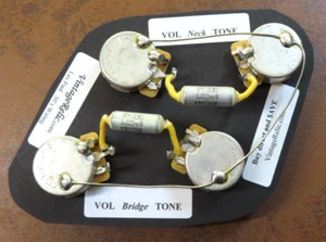 Les Paul Wiring Russian PIO oil .022uF Caps CTS 550k SHORT SHAFT pots for Gibson - Picture 1 of 6