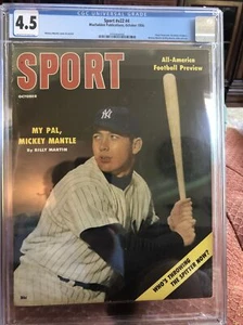 sport magazine 1956 Mickey Mantle Newsstand CGC 4.5 - Picture 1 of 2
