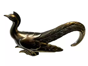 Figura Estatua Única De Colección Pájaro Larga Cola Remolino Posible Pavo Real MCM - Imagen 1 de 13