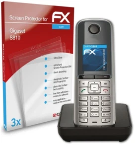 atFoliX 3x Película Protectora para Gigaset S810 transparente - Imagen 1 de 9