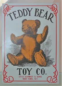 Teddy Bear Toy Company metal sign, Otto Schmidt & Sons NY. - Picture 1 of 2