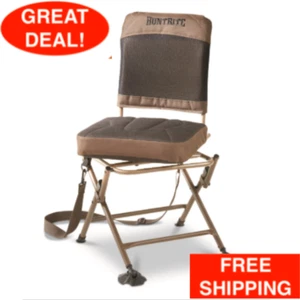 Hunting Blind Chair Silent 360 Degree Swivel Folding Legs Padded Brand New! - Picture 1 of 12