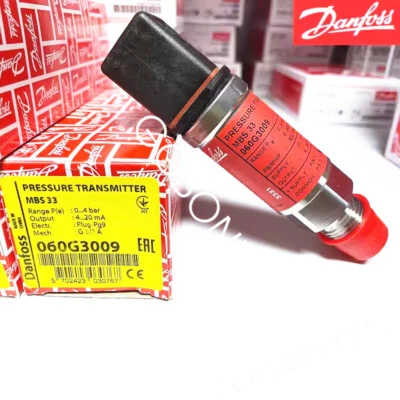 NEW Danfoss Pressure Transmitter Sensor MBS33 060G3009(0~4bar) FedEx or DHL - Image 1 of 4