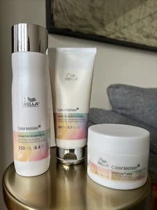 Wella ColorMotion+Color Protection Shampoo, Conditioner, Bonding Mask NEW IN BOX - Picture 1 of 11