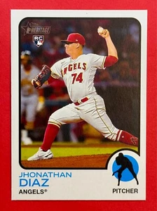 Topps Heritage High Number 711 2022 Jhonathan Diaz SP Angels RC - Imagen 1 de 2