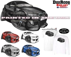 BMW 3 Series Coupe 335 335i Model DigiRods / Koolart Cartoon Car Art T Shirt - Picture 1 of 7