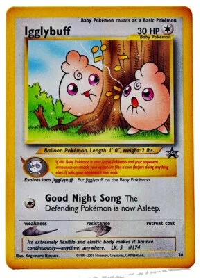 lgglybuff #36 Black Star Promo WOTC Pokemon Card NM With eBay Shipping - Image 1 of 3