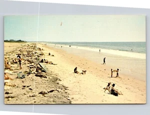 Postal genérica de colección divertida a la orilla del mar en el sur de Nueva Inglaterra escena de playa - Imagen 1 de 3